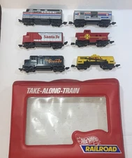 Hot Wheels Railroad 1983 1984 Take Along Train W/ Trains And Case .