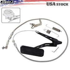 Universal Gas Pedal Black 36 Ss Throttle Cable Bracket Spring Kit Hot Rod Universal Gas Pedal Black 36 Ss Throttle Cable Bracket Spring Kit Hot Rod