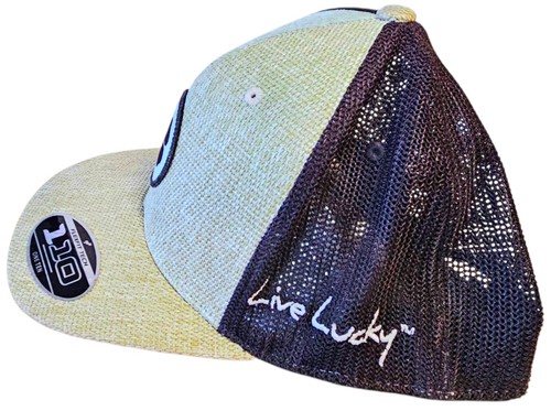 NEW Black Clover Live Lucky Trucker Hat Cap Bamboo Beige Black Snapback Club 110 - Picture 3 of 4