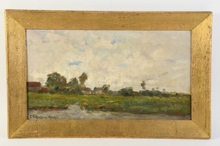 C38A20 Carl Scherbring (1859 1899) Painting Dachauer Moss Signed