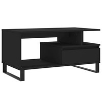 Couchtisch Schwarz 90X49X45 Cm Holzwerkstoff