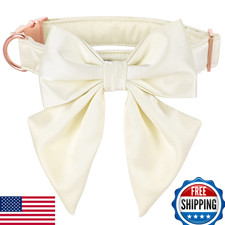 Lionet Paws Silk Dog  Cat Bowtie Collar - Adjustable, Detachable Bow - Small Pe