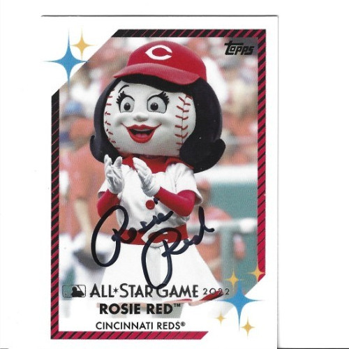 Rosie Red Autographed 2022 Topps Cincinnati Reds Mascot Autograph Signed