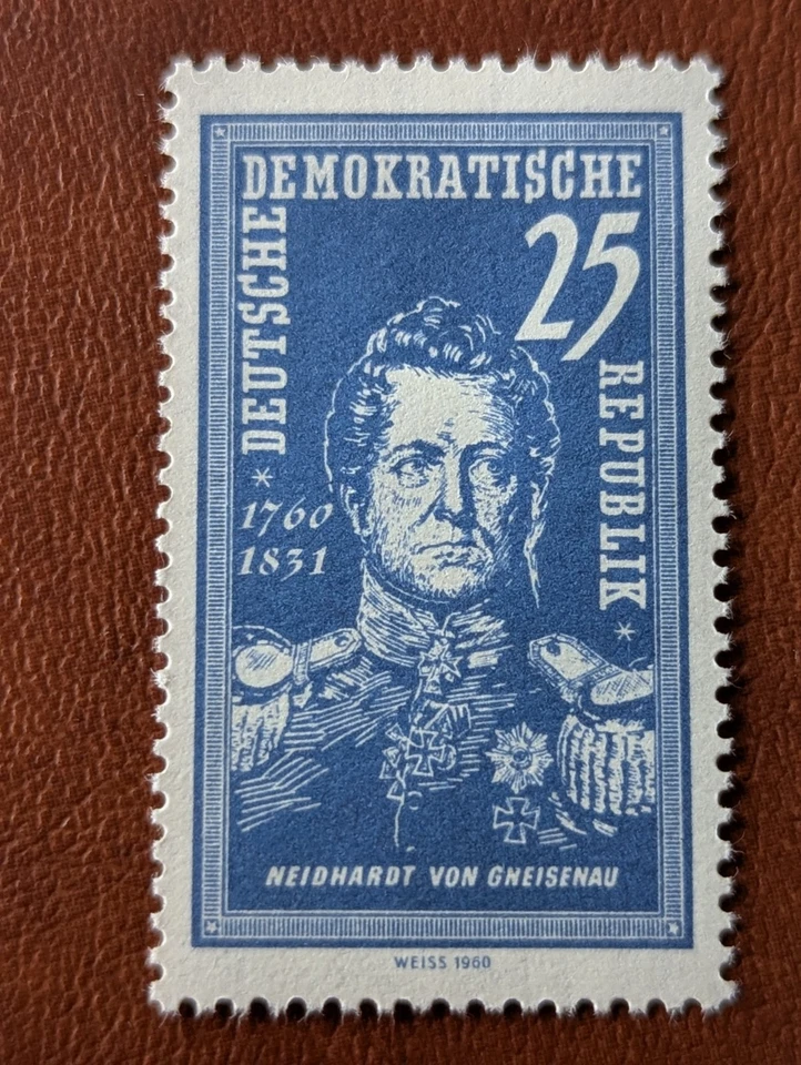 East Germany DDR 1960 MNH Graf Neidhardt Von Gneisenau. 172F - Image 4 of 4