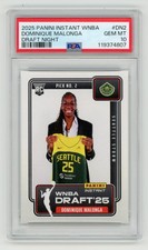 DOMINIQUE MALONGA RC PSA 10 2025 PANINI INSTANT WNBA DRAFT NIGHT #DN2 ROOKIE
