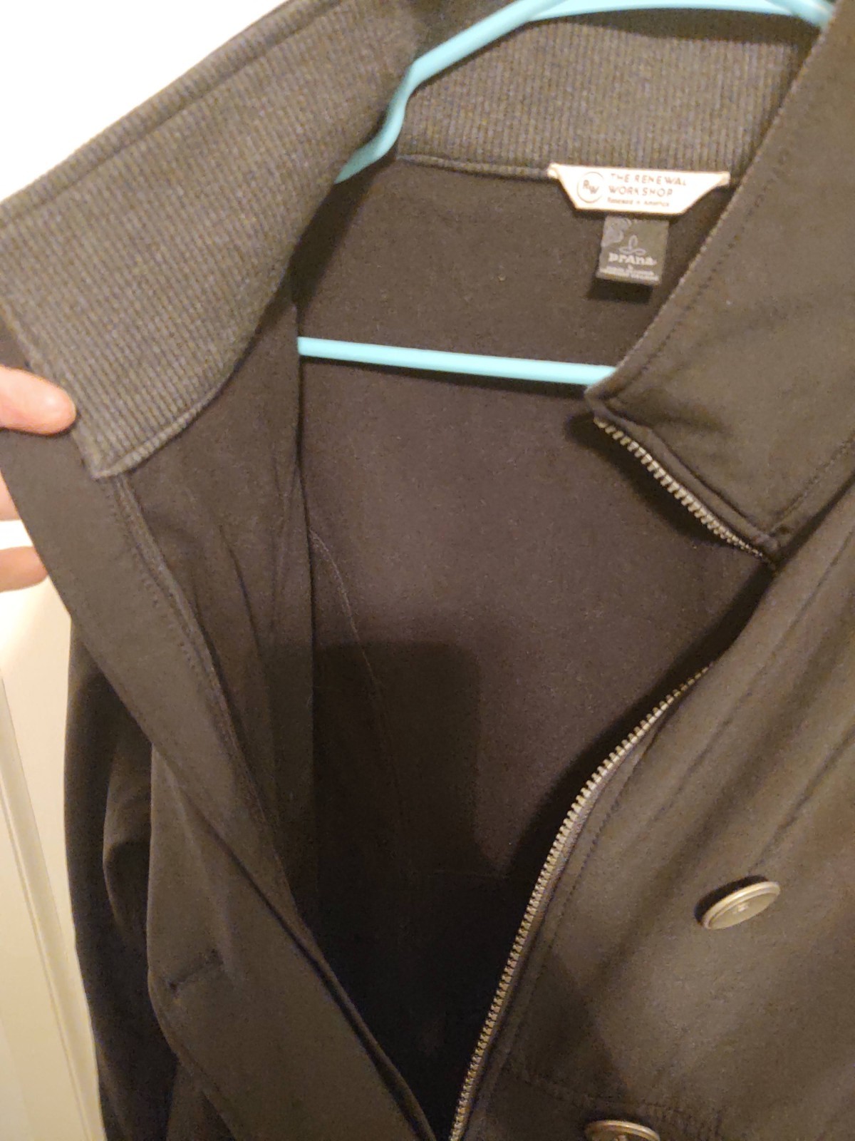 Prana Jacket Womens Large Black Softshell Zip Poc… - image 4