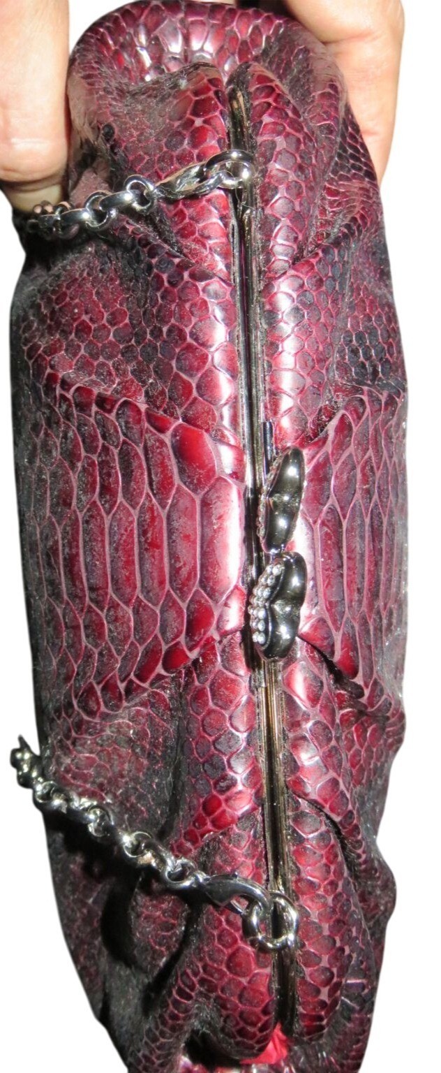 Brighton Limited Edition Red Python Embossed Leat… - image 8