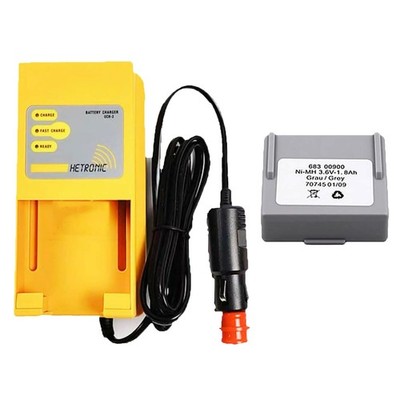 US Battery 68300900 + Hetronic UCH-2 Charger 12/24V For HETRONIC Remote Control