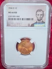 1946-D Lincoln Wheat Small Cent Bronze NGC MS 66 RD Cert 6581085-060
