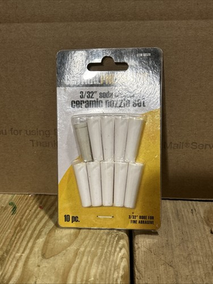 #ad Central Pneumatic 3 32” Soda Blaster Ceramic Nozzle Set Item 60370 NEW $5.00