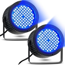 2 Pack 88-LED Strobe Lights, Sound  Speed Modes, Blue DJ/Stage Lighting  Event