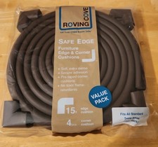 Roving Cove 15 ft Safe Edge 4 Corner Baby Proofing Cushion Padding Value Pack