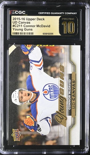 Connor McDavid #C211, 2015-16 Upper Deck Young Guns UD Canvas, Pristine CGC 10