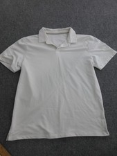 Vuori Polo Shirt Mens Large White Short Sleeve Casual Solid Knit Collared Top
