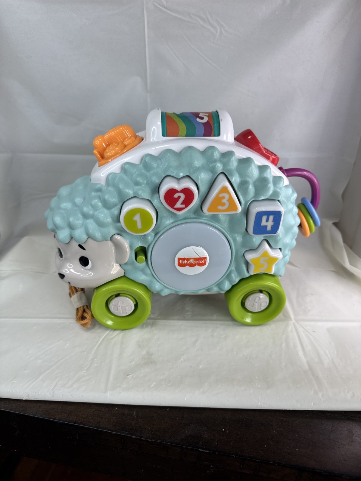 Fisher Price Pull Along Learning Sheep Musical Numbers Toy Lights Sounds Fyk58