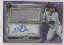 2020 Topps Triple Threads Single Jumbo Relics Amethyst 6/75 Jake Rogers Auto 0c6