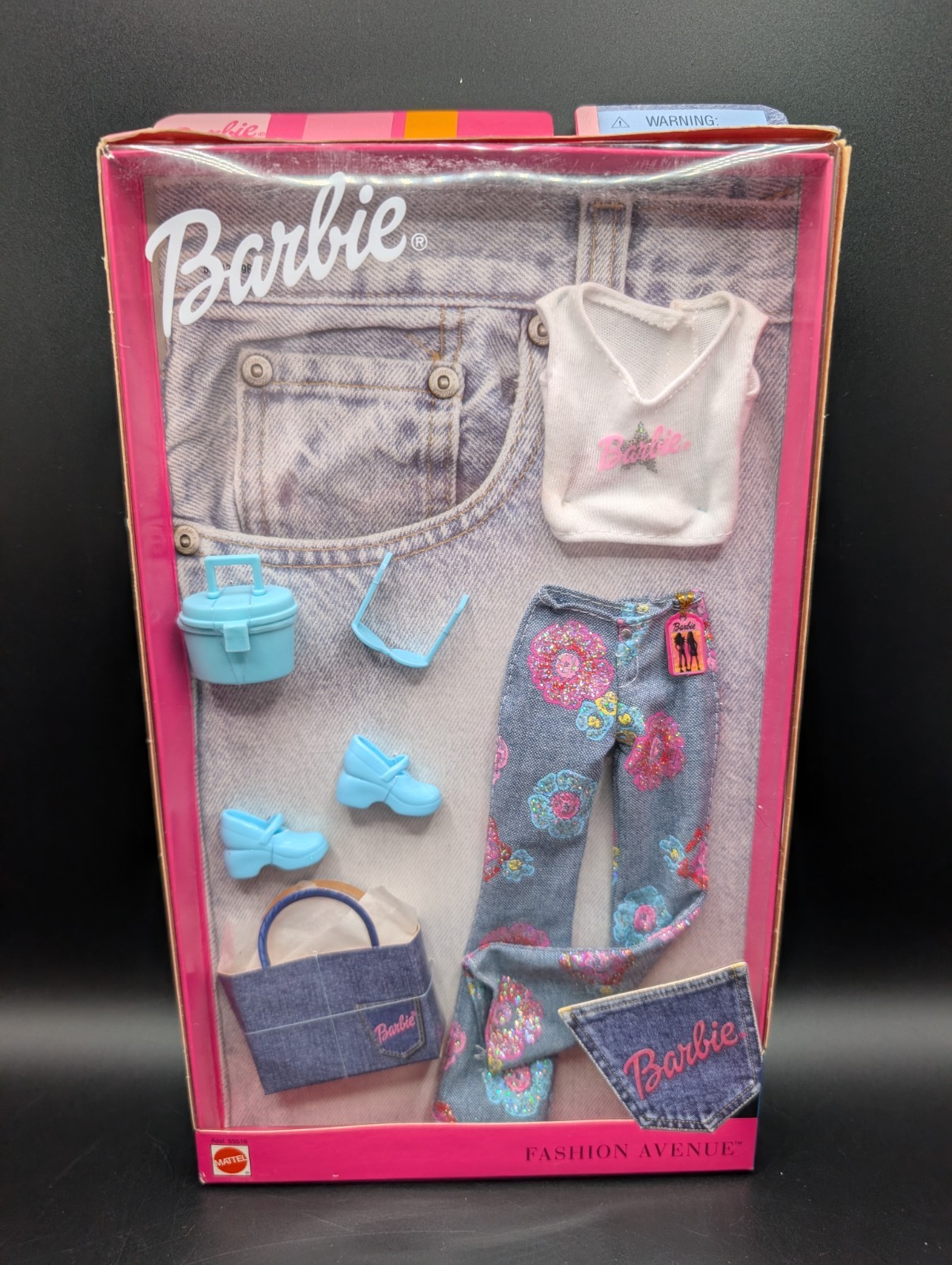Vintage 2001 Barbie Fashion Avenue Blues Styles Denim Rocks Outfit 55516 Mattel
