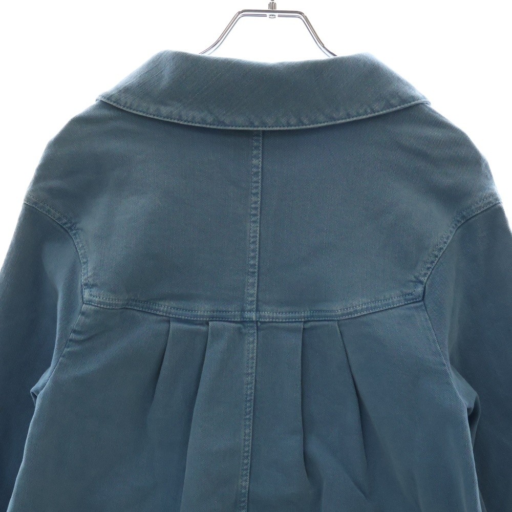 CHANEL Denim Material Coco Mark Button Zip Up Dre… - image 4