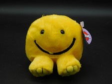 Vintage 1998 Puffkins Collection Happy Plush with Tag Swibco Yellow Smiley