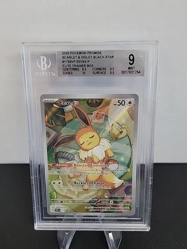 Eevee #173 Prismatic Evolutions Pokemon Center Exclusive Stamped Promo BGS 9
