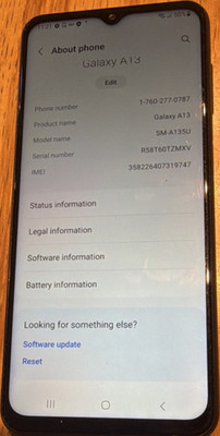 Samsung Galaxy A13 Smartphone 32GB Android Black SM-A135U 50MP 3GB RAM GSM