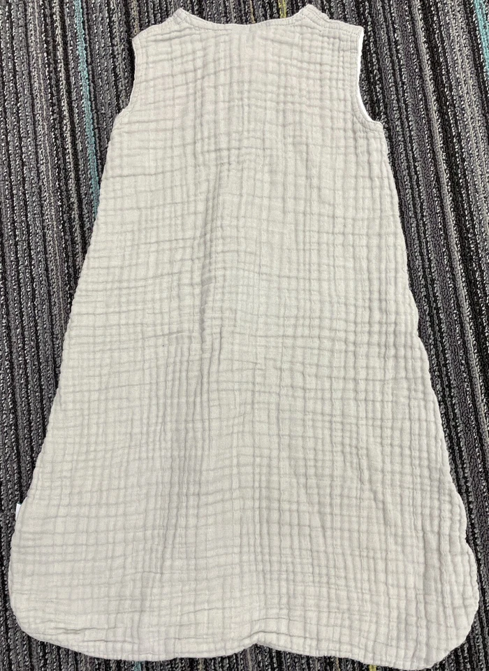 Saco de Dormir Pequeño Unicornio Gris Claro Gris Muselina Acolchado Usable Pequeño 0-6 Meses Foto 2 de 4