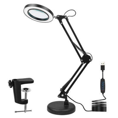72 LED Lupenleuchte 10 Dioptrien Arbeitsleuchte Lupenlampe Lupe mit Clip Basis