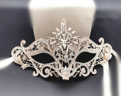 Masquerade Mask, Crystal Mask Rhinestone, Venetian Party, Pageant Prom, New Year