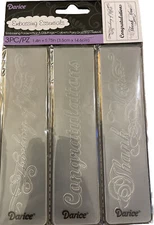 Darice Essentials Phrases Embossing Folder Congratulations Thank you Universal