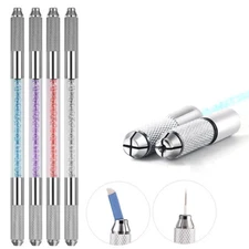 Manual Double End Crystal Tattoo Pen Microblading Permanent Makeup Eyebrow Tools