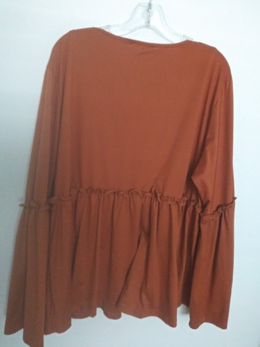 2X ~ LATTICE & BELL SLEEVES ~ Top Women's Plus ~ Shein Curve - Picture 4 of 6