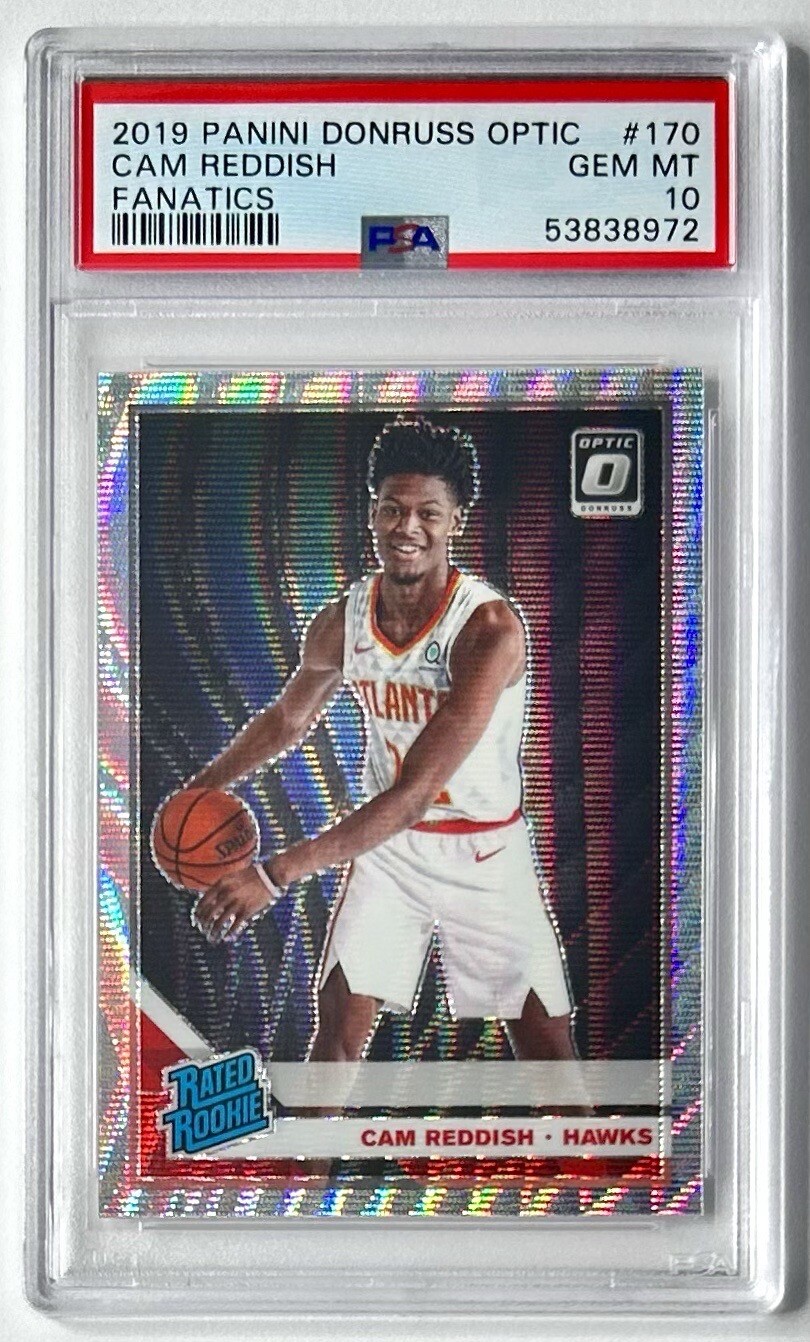 2019-20 Optic Cam Reddish Silver Wave PSA 10 Prizm Rookie SP RC 170 Gem Mint LAL