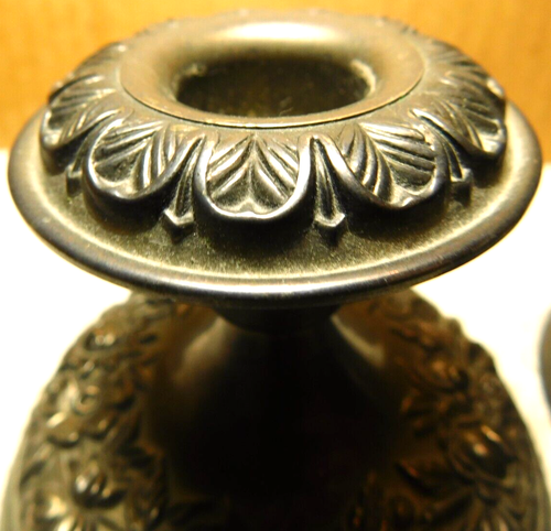 Godinger~Set of 2 Silver Pewter Candle Stick Holders 3 1/4" (H) - Picture 12 of 18