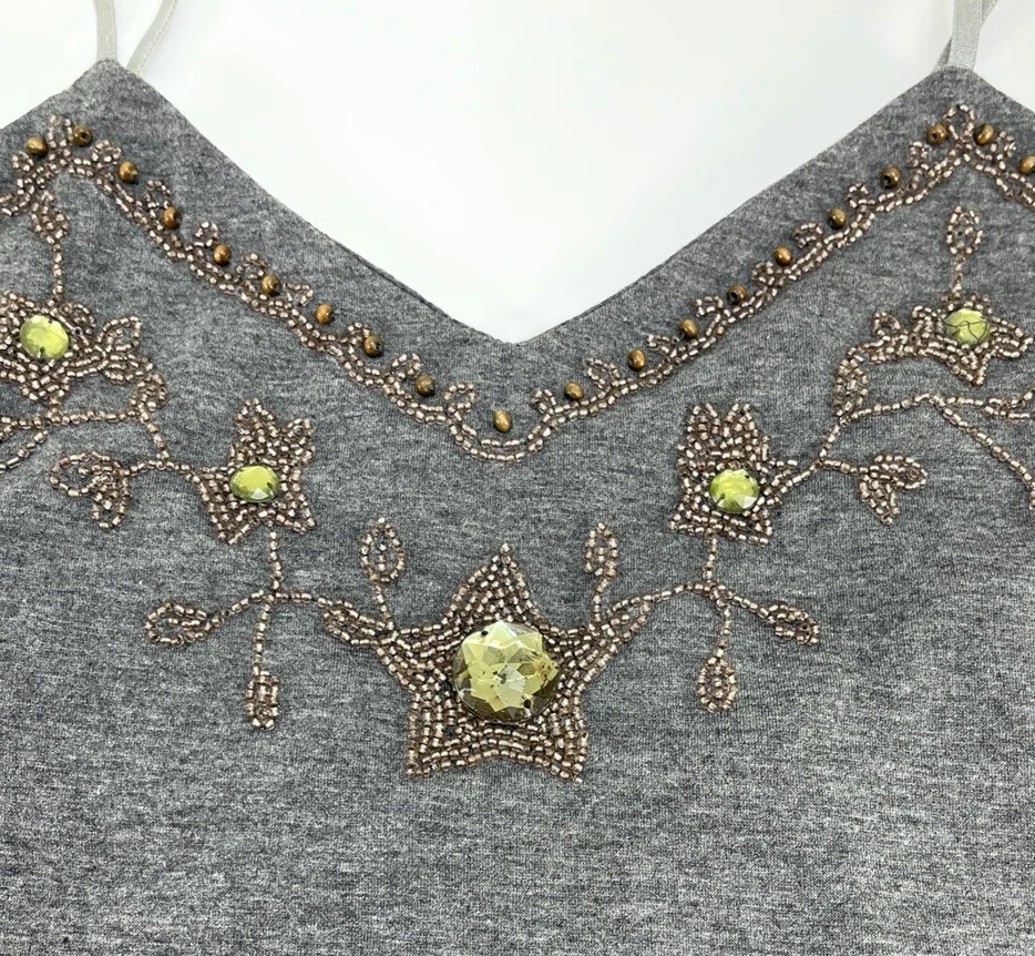 Camiseta Lulumari Feminina Frisada Cinza Viscose Verão Top Alças Ajustáveis Tamanho M LEIA - Imagem 4 de 4