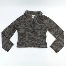 Refuge Jacket Womens Medium Wooldland Camo Shadow Ripstop Cotton Shirt Pockets 