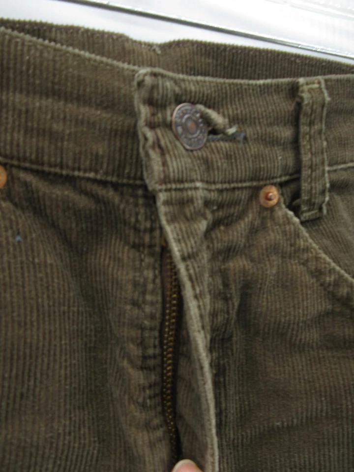 Pantalones de Pana Vintage Levis Jeans Hombres 25X30 Marrón Estudiante 715 1529 Años 80 EE. UU. * Foto 2 de 4