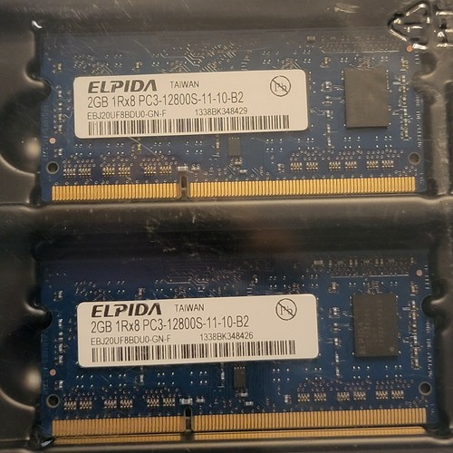 Elpida - 4GB 1Rx8 DDR3 PC3-12800S-11-10-B2 (2x2GB) Mac Ram Memory - Picture 3 of 12