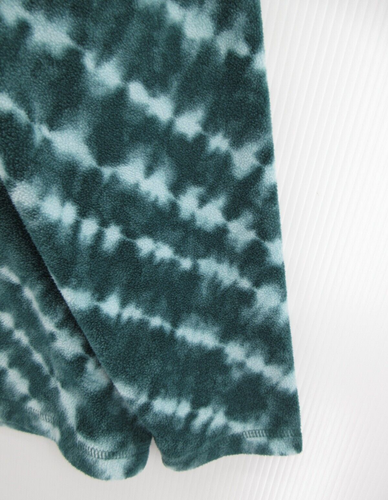 Eddie Bauer Sweater Women XL Green Fleece 1/4 Zip Pullover Tie Dye Teal Outdoor - 第 3/11 張圖片
