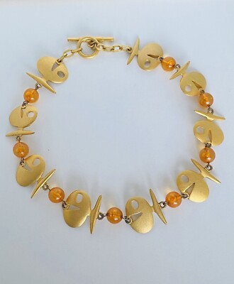 Collier Oversize Design Poisson En Lucite Biche De Bere Vintage Années 1990 - Occasion