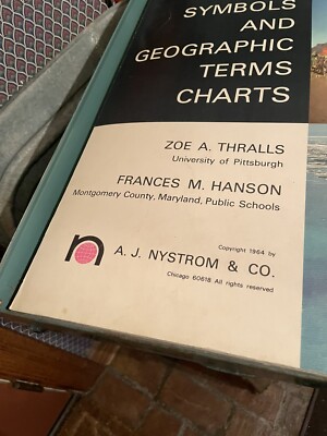 Vintage A J Nystrom Map Symbol & Geographic 46 Charts Complete Nice