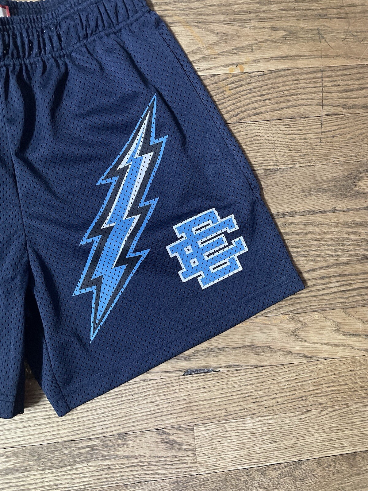 Eric Emanuel Basic Lightning Bolt Blue Shorts FW2… - image 6