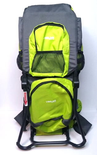 Veelar Sport verstellbare Langlauf Baby Rucksack Trage, grün schwarz grau