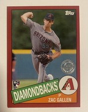 2020 Topps Zac Gallen 1985 Topps Red Border Rookie RC /10 Diamondbacks