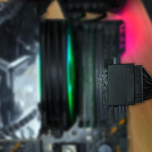 24-poliger ATX-Adapter, 90-Grad-Kabel, Stecker, PC-Stromkabelverlängerung, - Bild 4 von 10