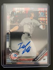 2019 Bowman Chrome Draft Jake Sanford Auto Autograph Refractor /499 #CDAJSA Card