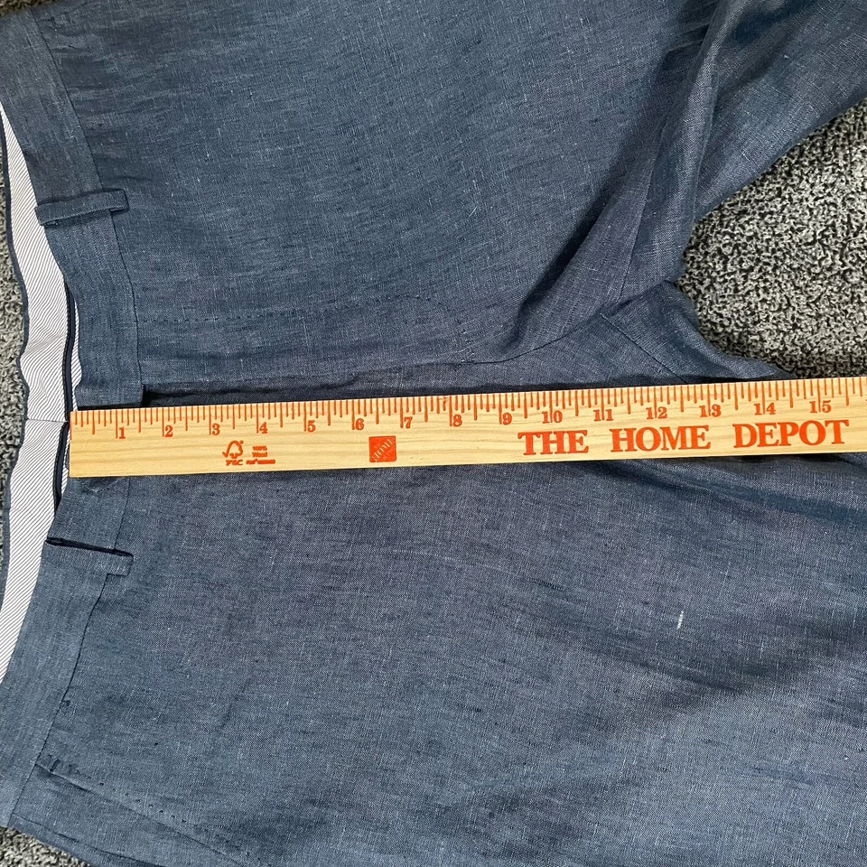 Enzo Tovare Men's 100% Linen Sartorial Blue Suit Pants 36x32 - Image 3 of 4