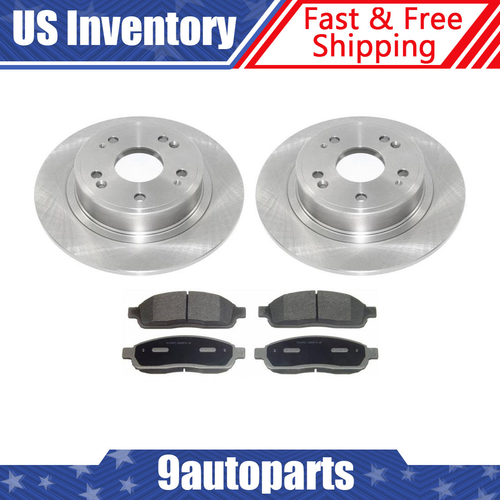 For 20092010 Acura TSX Rear Brake Rotors And Metallic Brake Pads eBay