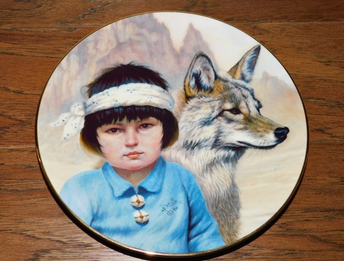 VNTG! Pride of America's Indians Plate Perillo Native American Child of Prairie+ - Picture 7 of 12