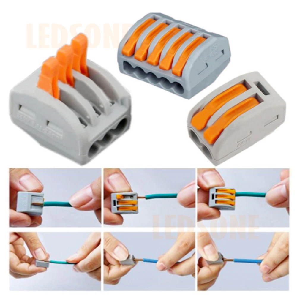 Electrical Cable Connector Terminal Wire Block Cable Clamp Reusable Spring Liver