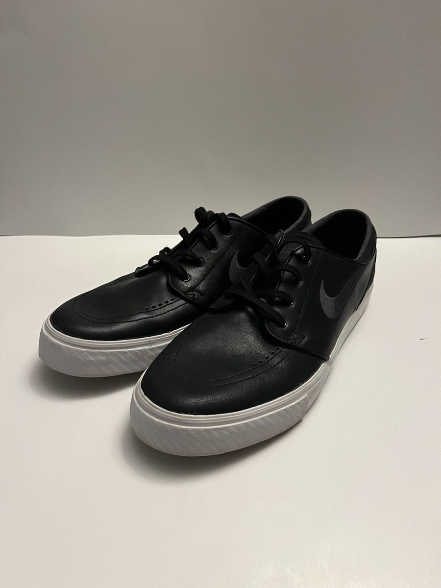 Men Nike SB Zoom Stefan Janoski Black White Leather Sneaker Men Nike SB Zoom Stefan Janoski Black White Leather Sneaker